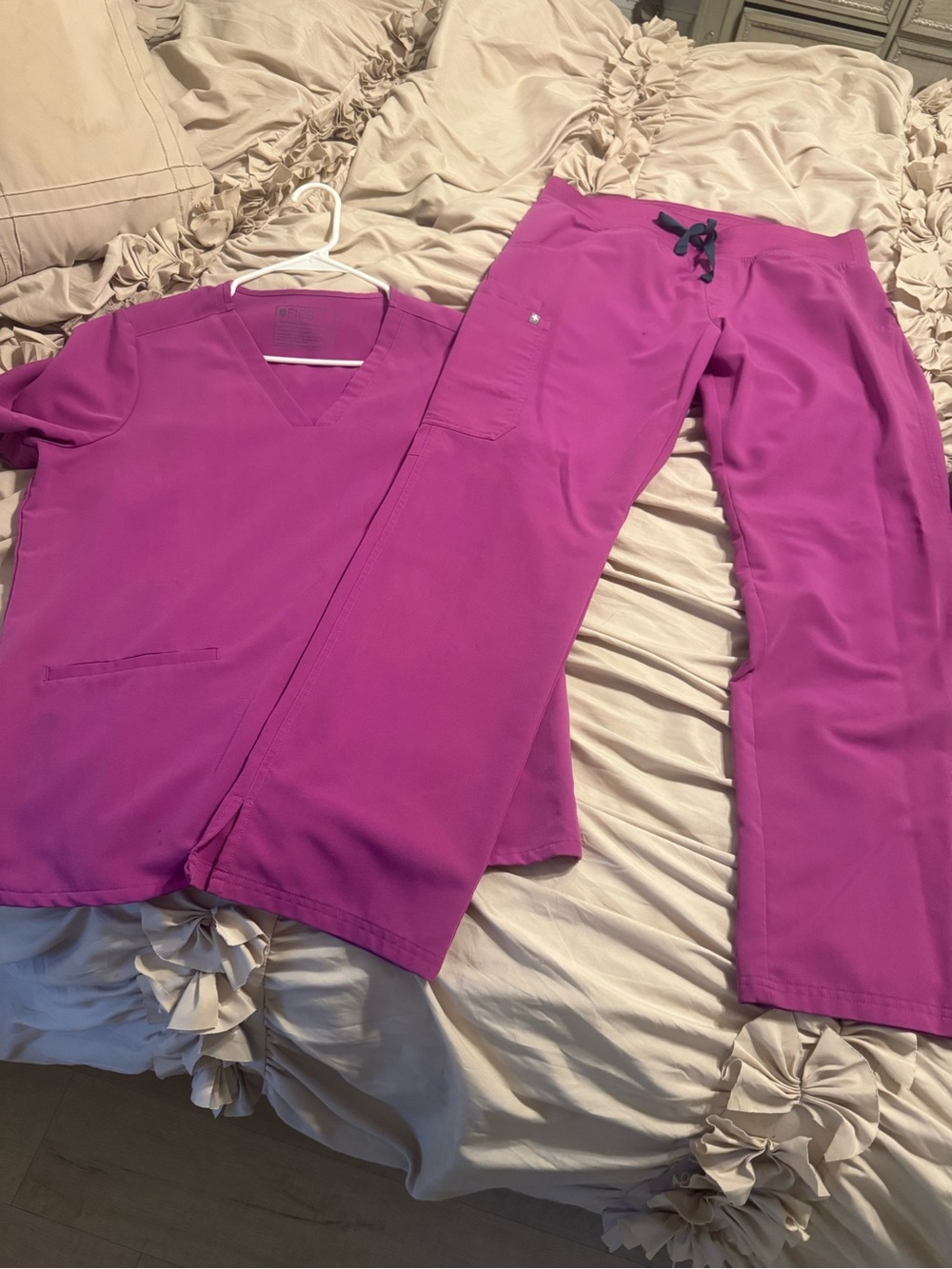 Women’s Figs Magenta Scrub Set - Durable Comfort